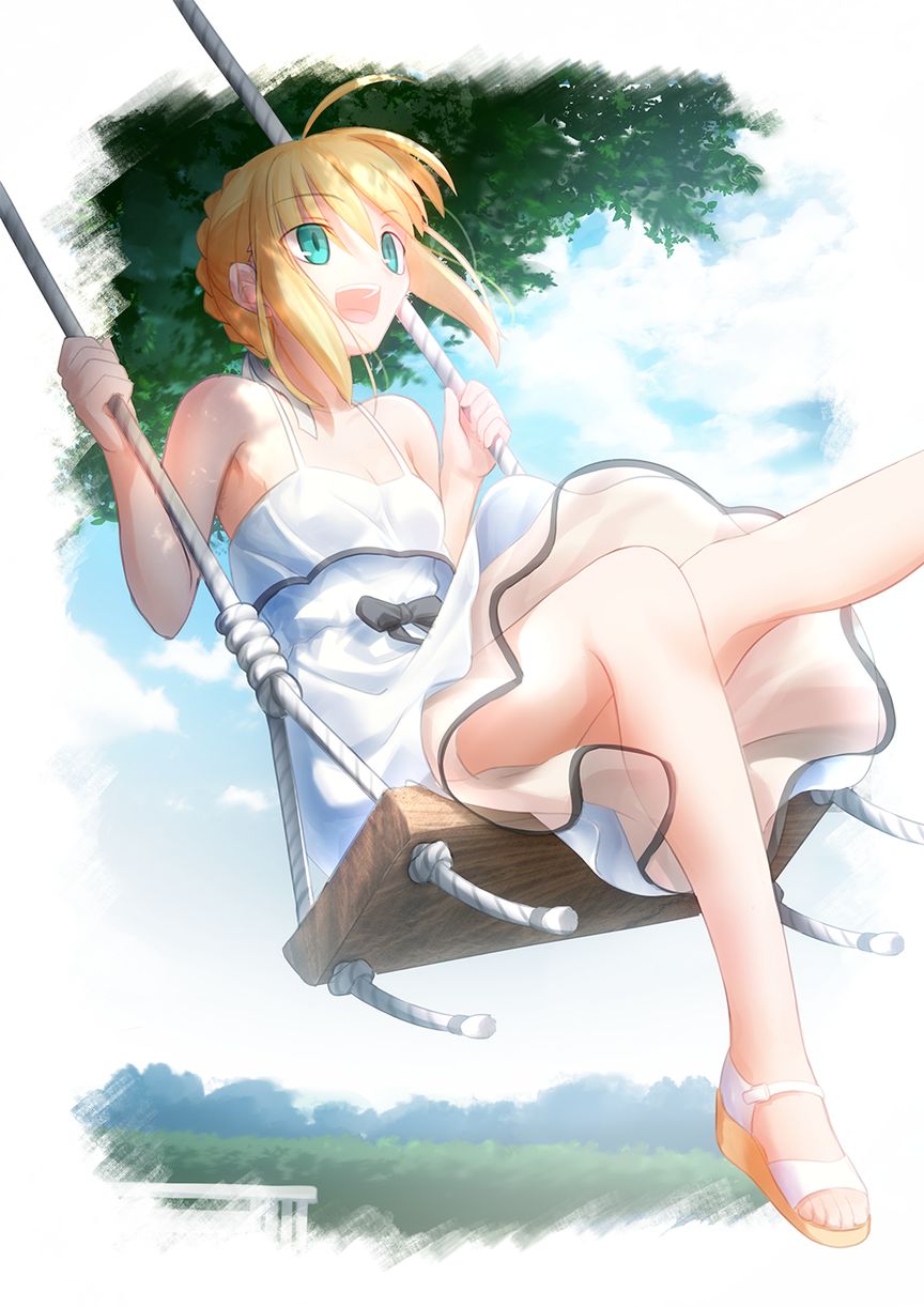 Cute anime girl Saber: Fate digital pic: Fate series (Artist: )