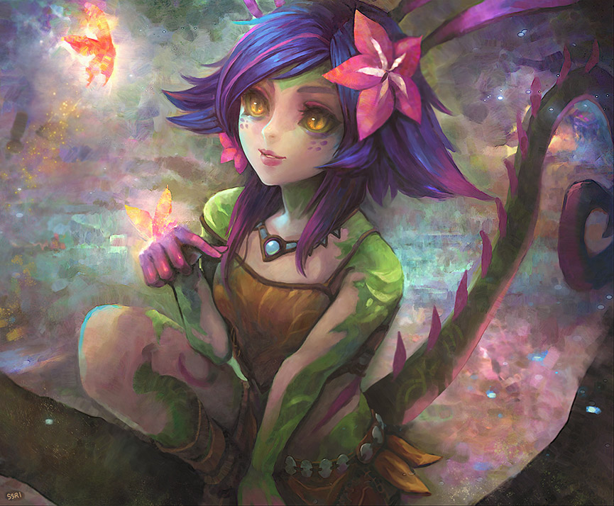 Cute Neeko (The Chameleon girl): League of Legends (Artist: Susurissri)