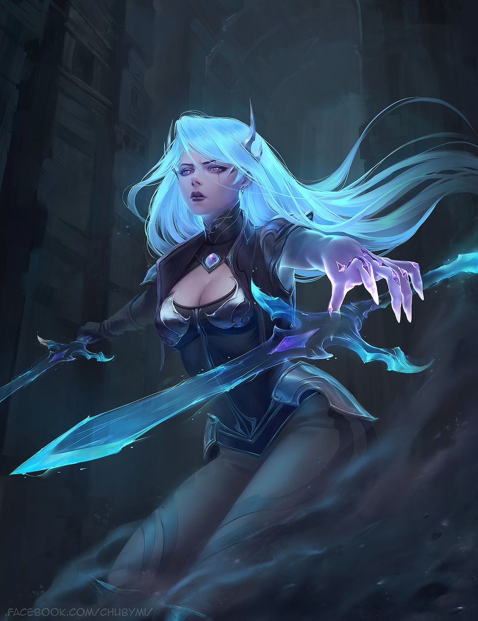 Death Sworn Katarina fanart: League of Legends (Artist: Chuby Mi)