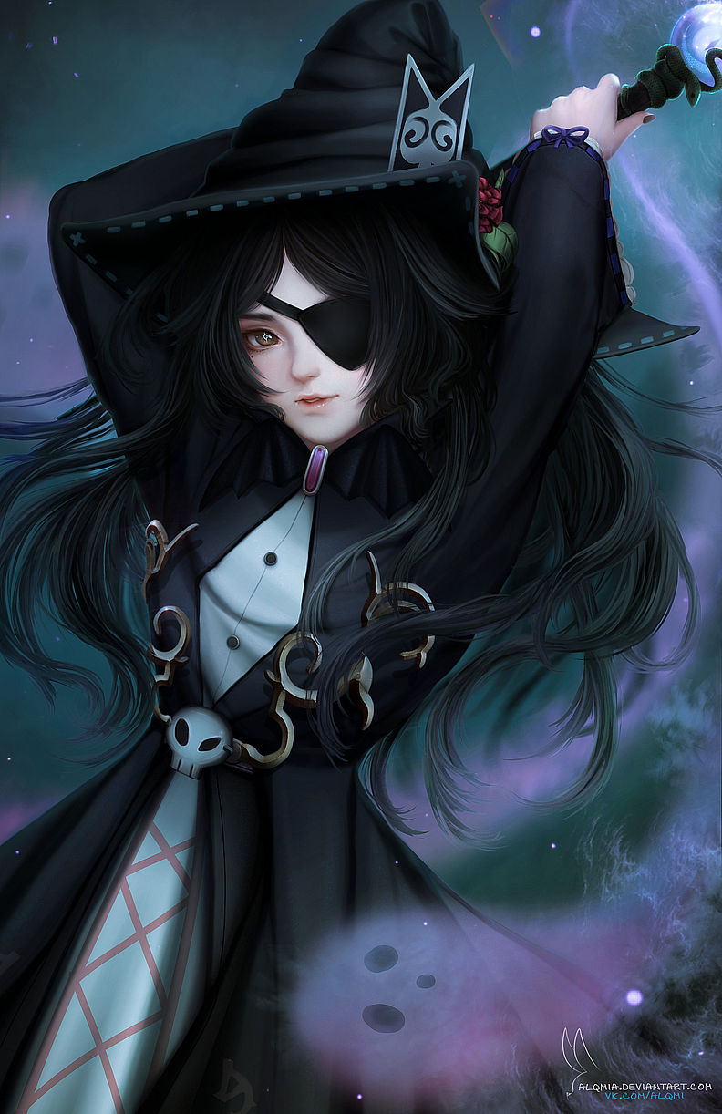 Amazing witch (anime art): Original anime characters (Artist: Anastasia Volkova (Alqmia))