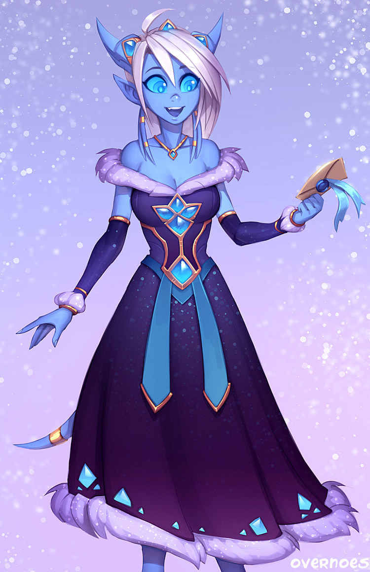 Pretty Draenei girl Calith: WOW arts: World of Warcraft (Artist: Zeon-in-a-tree)