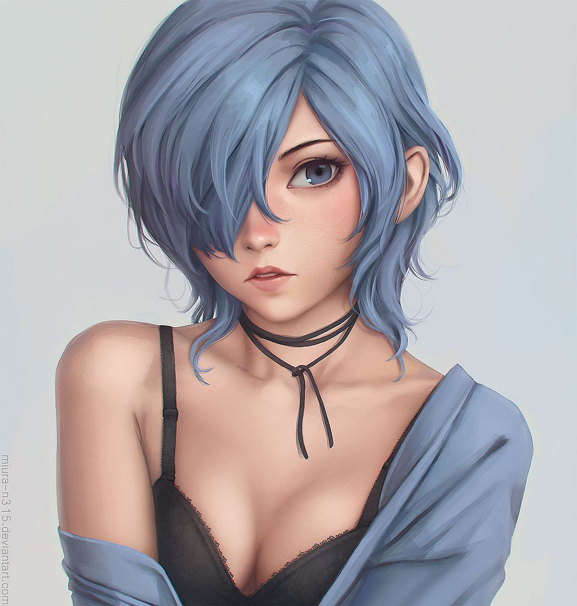 Beautiful anime girl Kirishima Touka drawing: Tokyo Ghoul (Artist: Miura Naoko)