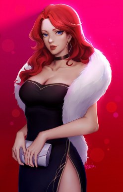 Miss Fortune with red hair (digital art by Kezi)