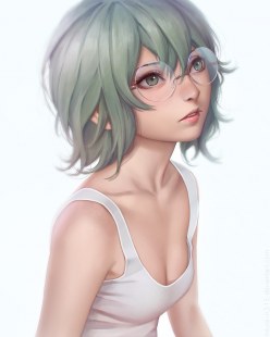 Anime girl Eto Yoshimura fanart (digital art by Miura Naoko)