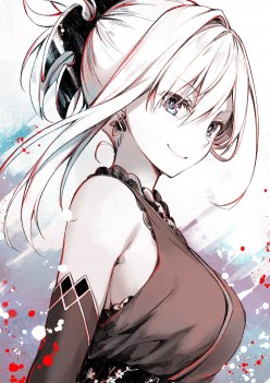 Anime girl Miyamoto Musashi (Saber): Fate GO art (digital art by Toosaka Asagi)
