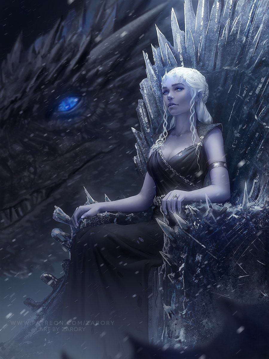 Mother of dragons Daenerys Targaryen: GOT fan art: Cartoons and Movies (Artist: Zarory)