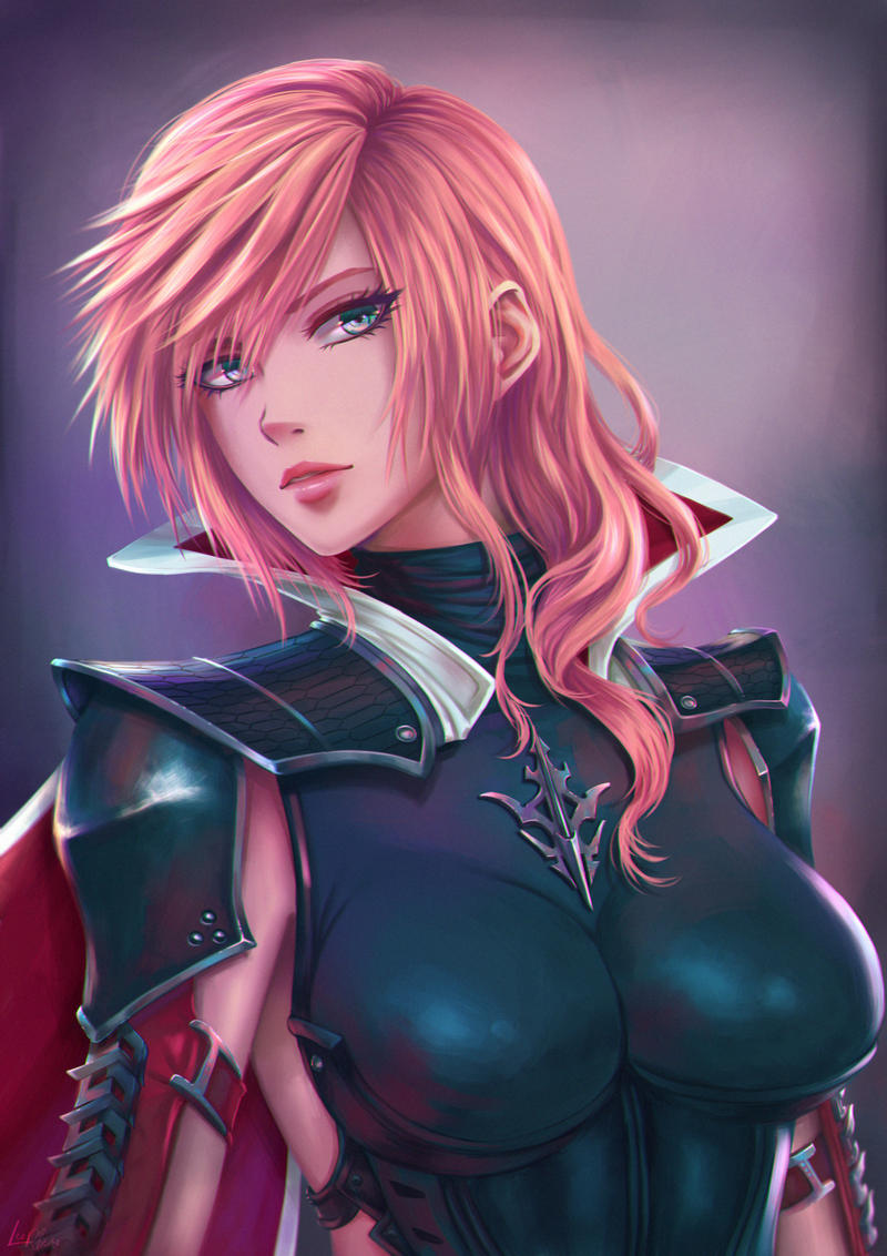 Knight girl Claire Farron (Lightning): Final Fantasy art: Other games (Artist: LeoFoxArt)