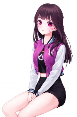 Pretty girl D.va (Hana Song): Blizzard character fanart (digital art by MiRyo)