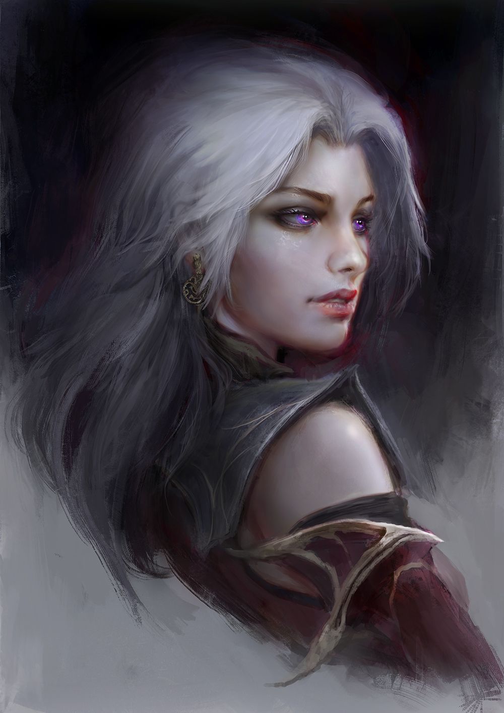 Visenya Targaryen portrait: Game of Thrones (GOT) character: Cartoons and Movies (Artist: theDURRRRIAN)