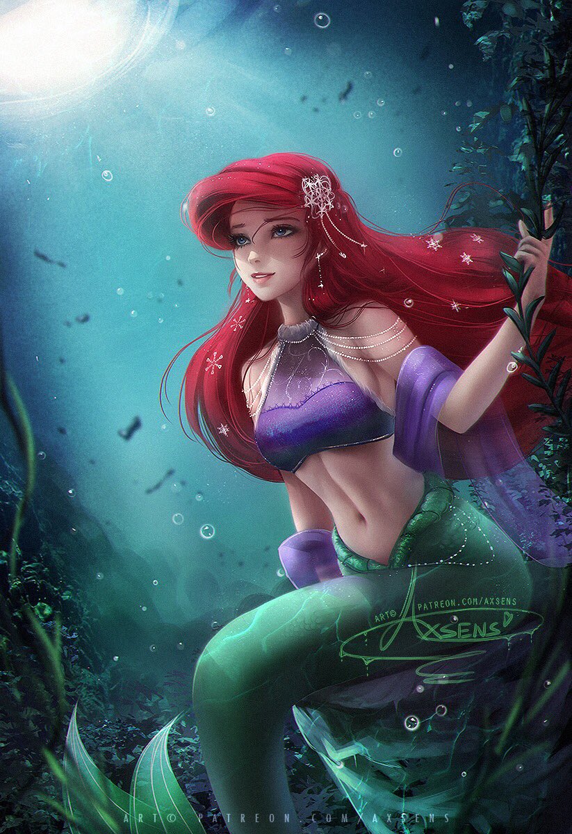 Princess Ariel: The Little Mermaid Disney art: Cartoons and Movies (Artist: Axsens)