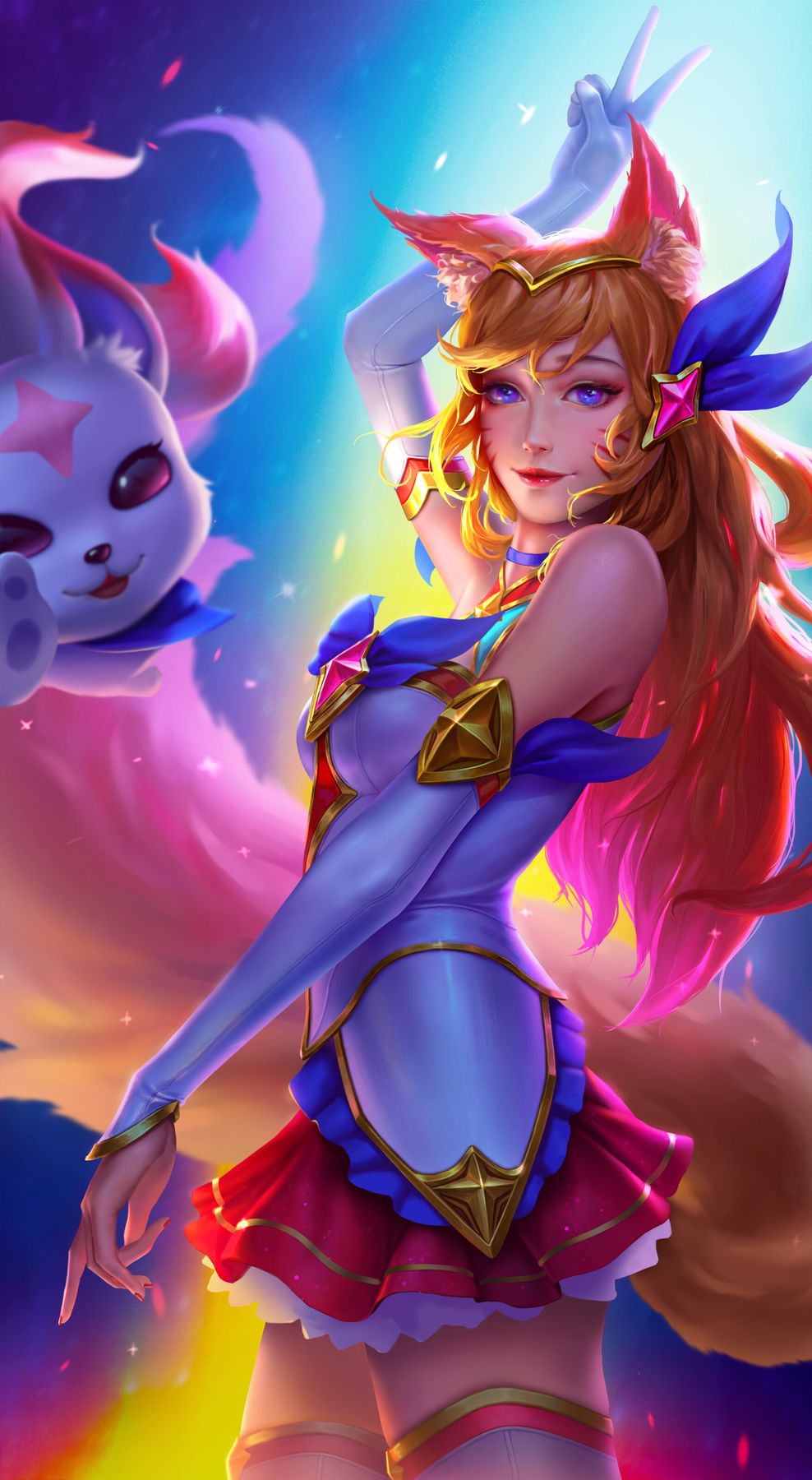 Fox girl K/DA Ahri (skin): LOL fanart: League of Legends (Artist: )