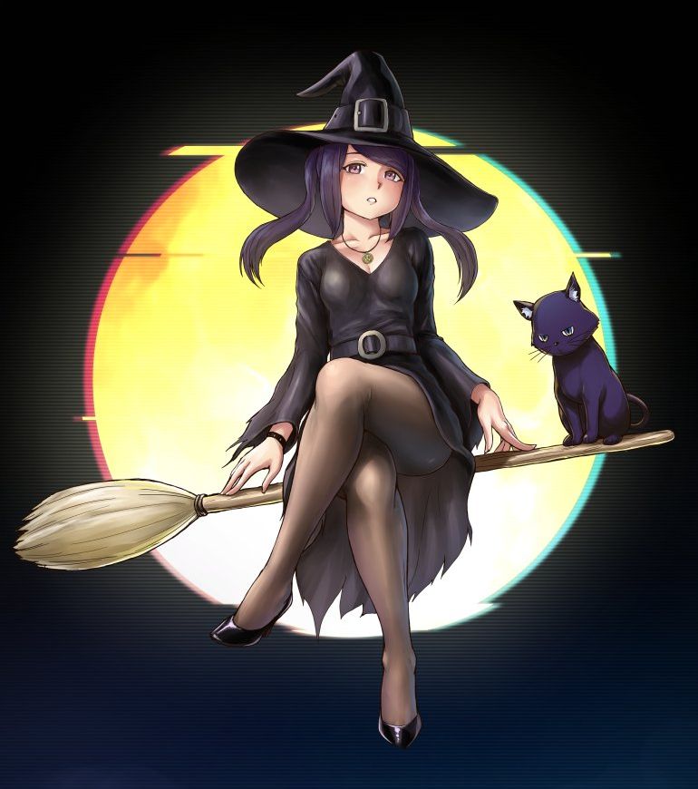 Witch Julianne Stingray on a broomstick (VA-11 Hall-A fanart): Other games (Artist: Finalcake)