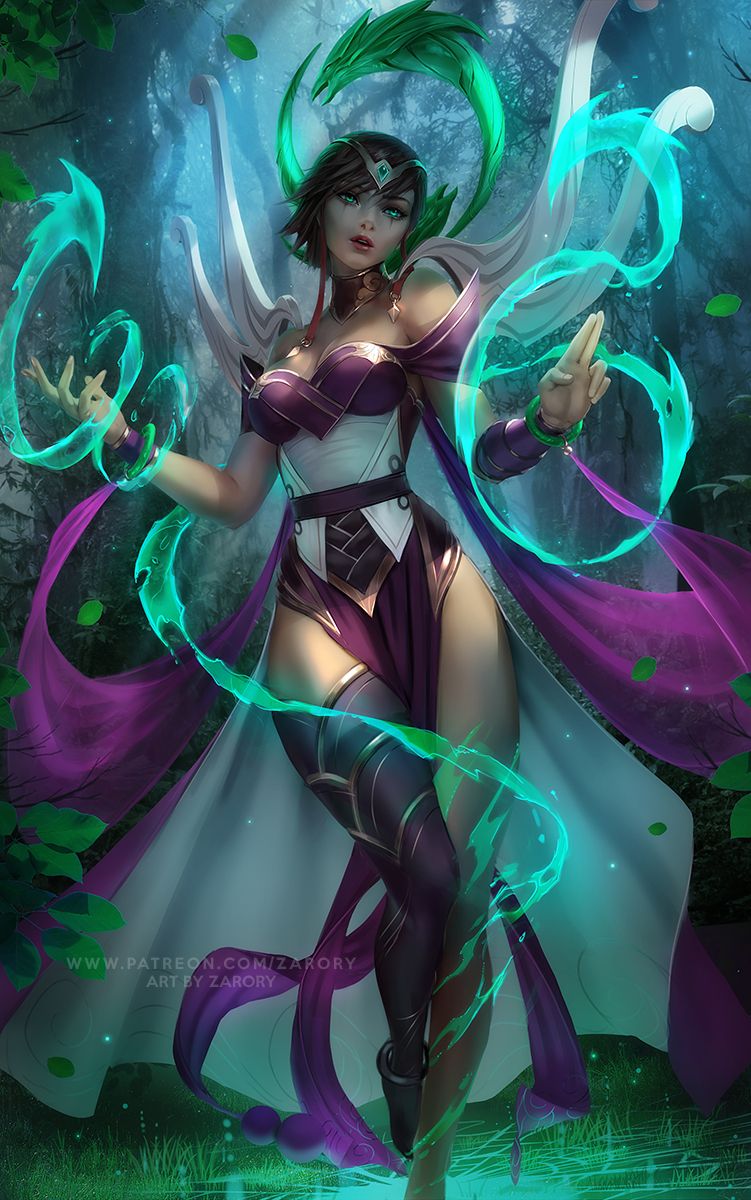Karma (the Enlightened One) - Ionia character fanart: League of Legends (Artist: Zarory)