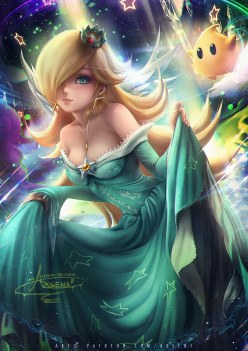 Princess Rosalina: Super Mario Galaxy fan art (digital art by Axsens)