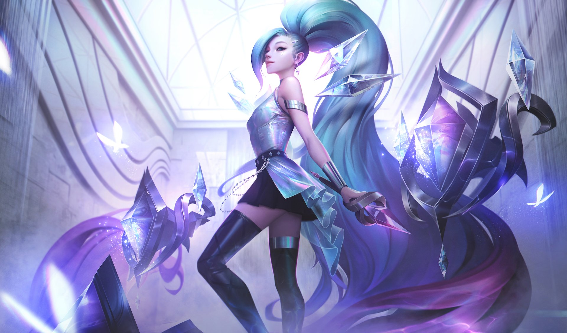 K/DA ALL OUT Seraphine: New champion Wallpaper Full HD: League of Legends (Drawing by Riot Games)