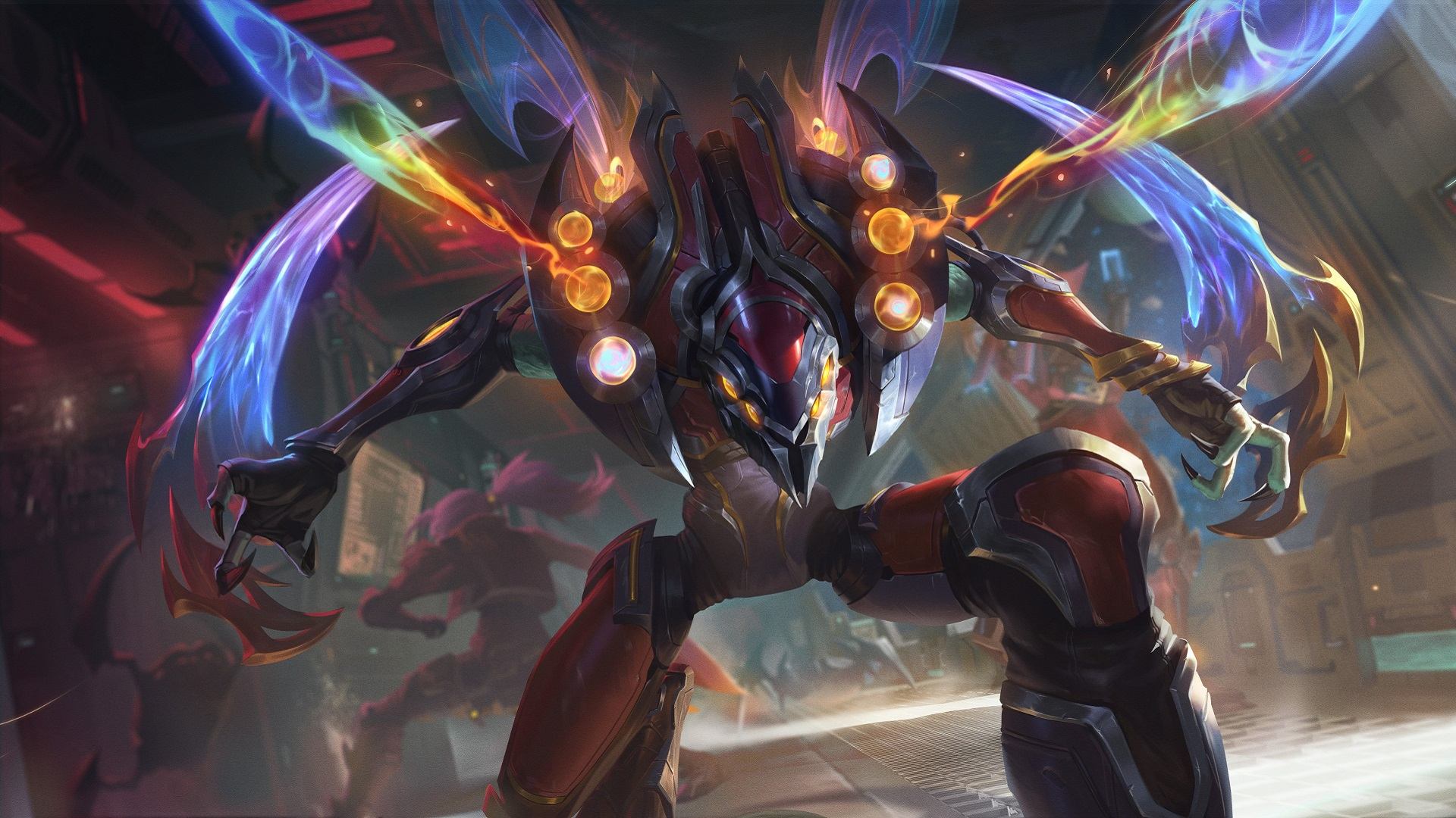 Wallpapers: Odyssey Kha'Zix and Twisted Fate skins splash art: League of Legends (Digital art by Riot Games)