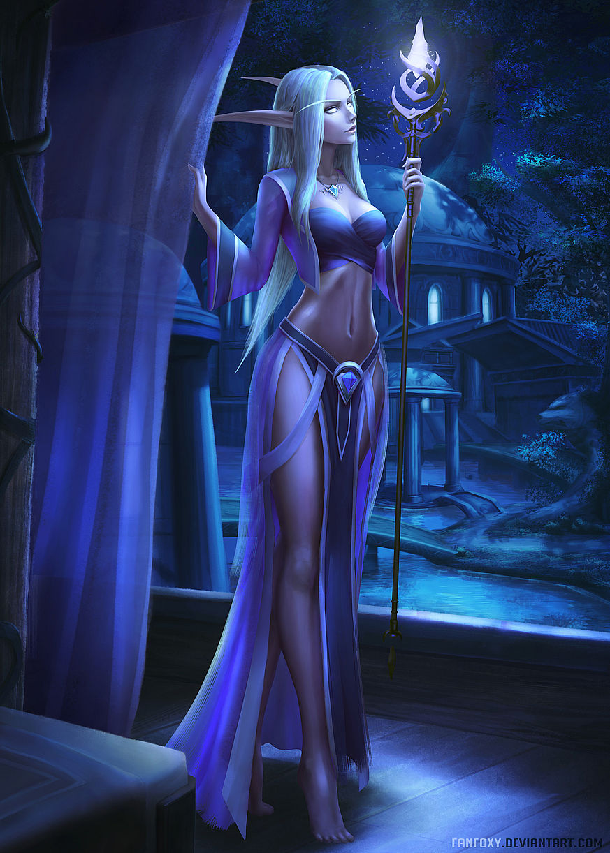 Night elf girl: World of Warcraft (Artist: Fan Foxy)
