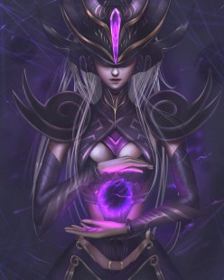 Warlock Syndra (the Dark Sovereign) LOL fanart (digital art by Tony31892)