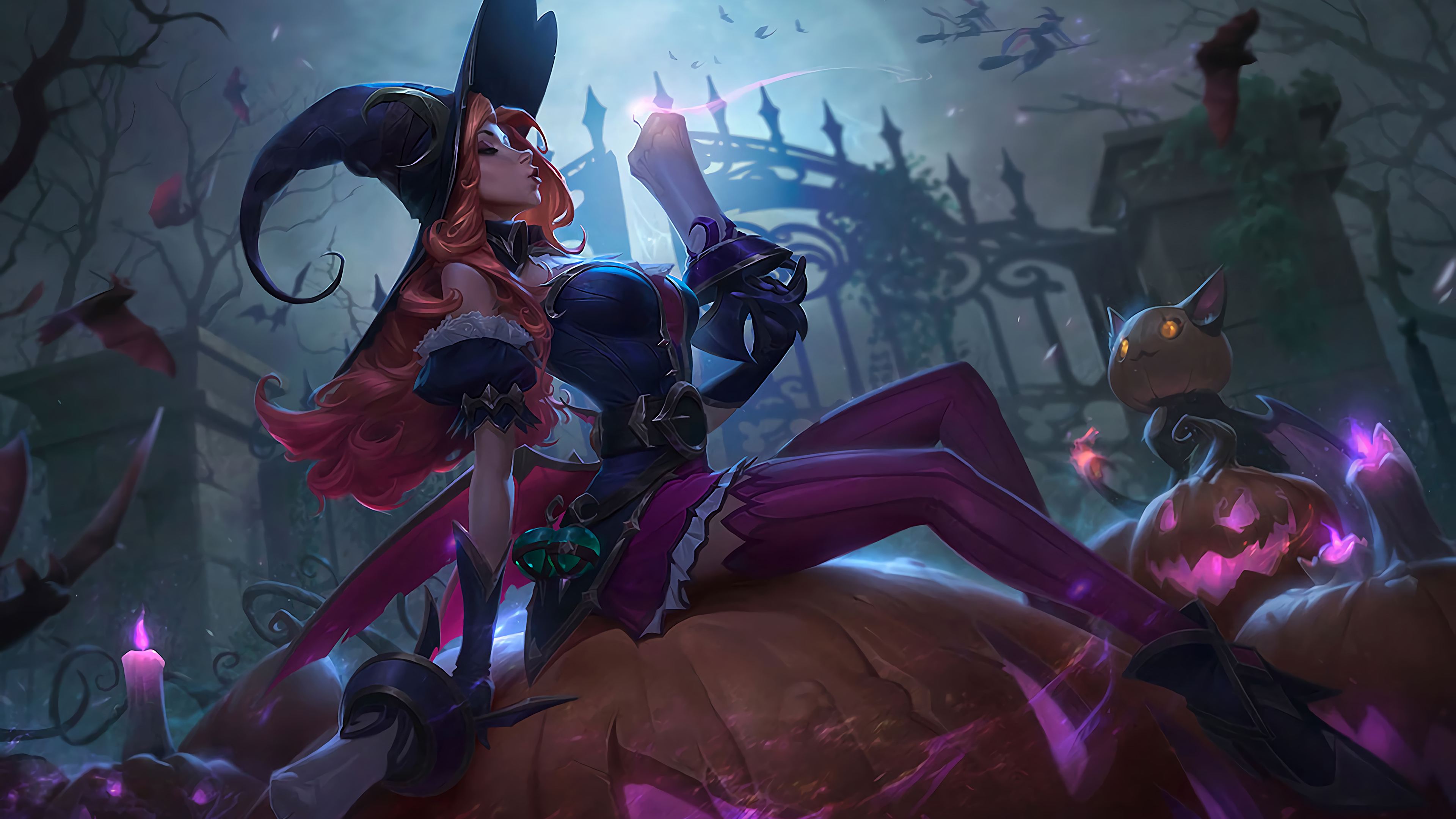 Bewitching Miss Fortune (skin splash art) wallpapers Full HD & 4k (and Prestige Edition): League of Legends (Drawing by Riot games)