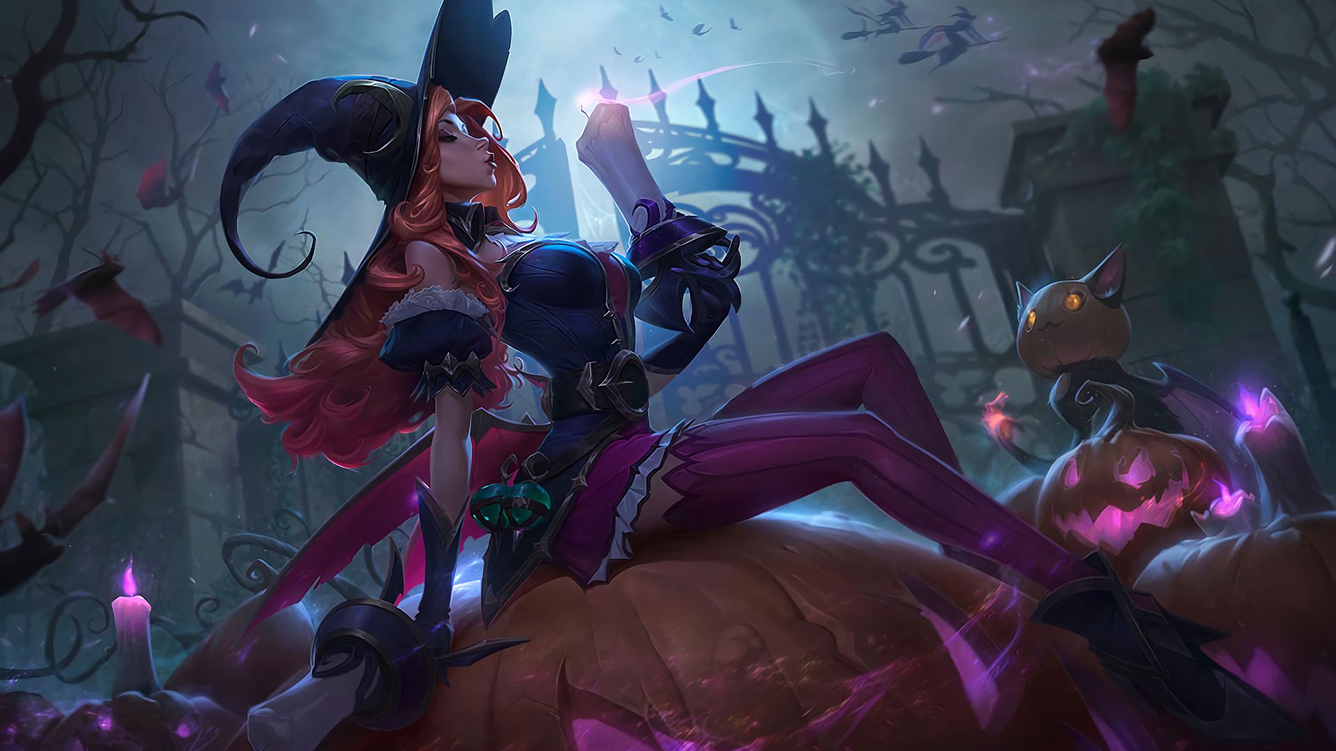 Bewitching Miss Fortune (skin splash art) wallpapers Full HD & 4k (and Prestige Edition): League of Legends (Artist: Riot games)