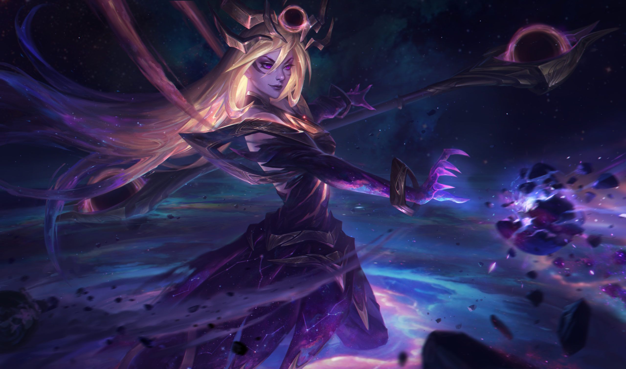 Wallpapers: Cosmic and Dark Cosmic Lux skins: League of Legends (Artist: Riot Games)
